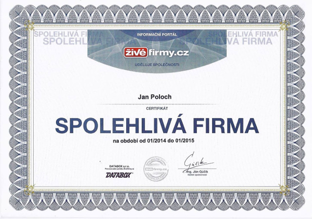 Spolehlivá Firma roku 2014